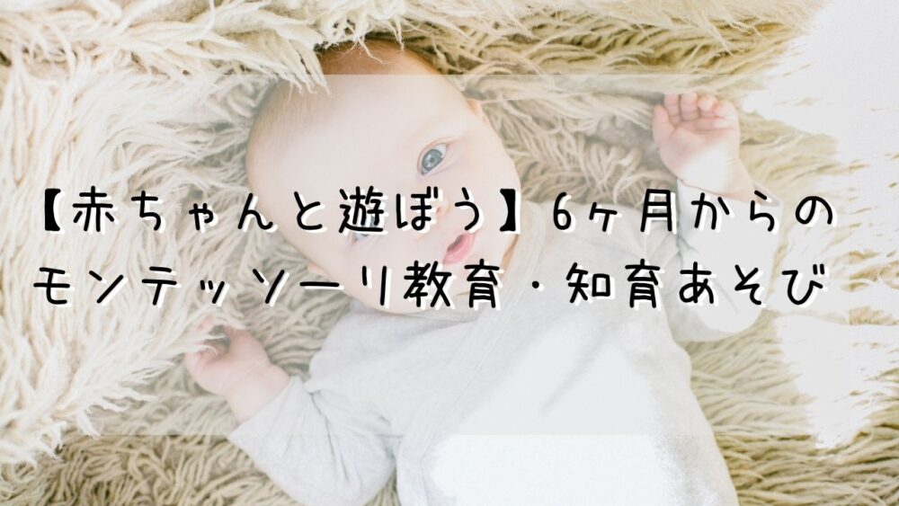 赤ちゃんと遊ぼう 6ヶ月 のおうちモンテで知育あそび オススメ５選 よちよちいく